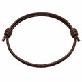 Bracciale Intrecciato Regolabile in Pelle Marrone