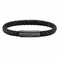 Bracciale Nero Intrecciato con Chiusura Magnetica