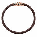 Bracciale intrecciato marrone con chiusura magnetica