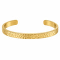 Bracciale rigido martellato oro 18cm