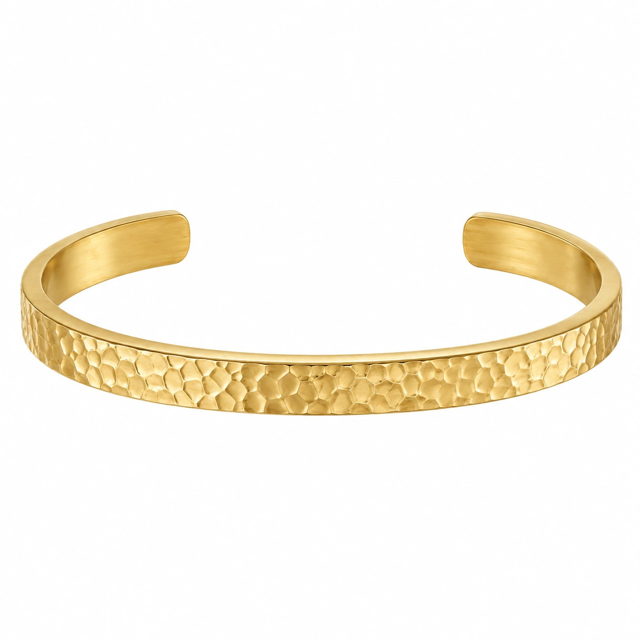 Bracciale rigido martellato oro 18cm