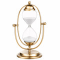 Clessidra Decorativa in Ottone Oro con Sabbia Bianca