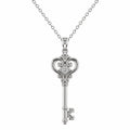 Collana con Ciondolo Chiave di Cristallo Argento
