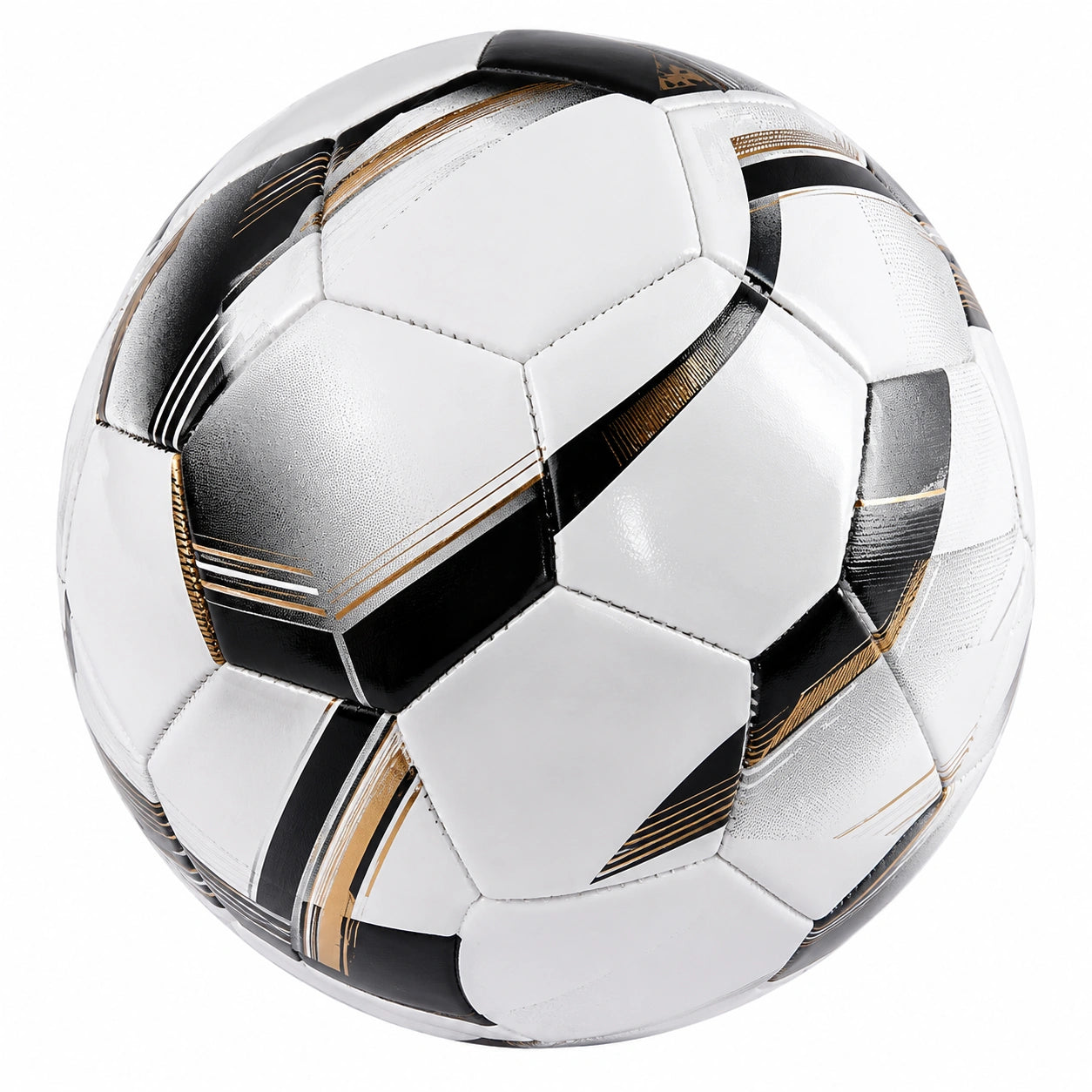 Pallone da Calcio Bianco/Nero Resistente per Partite