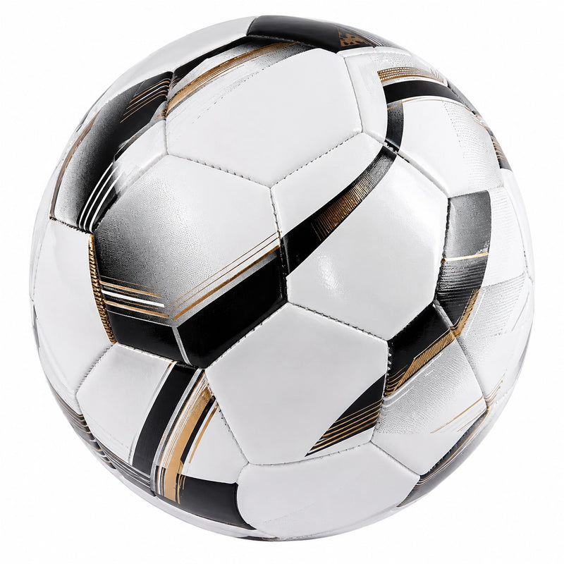 Pallone da Calcio Bianco/Nero Resistente per Partite